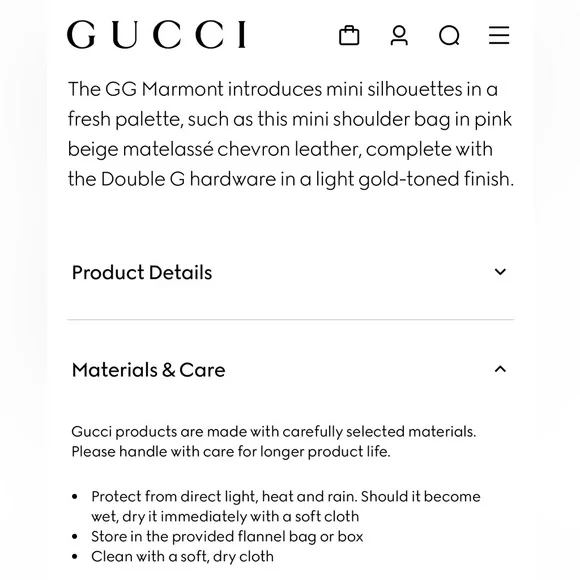 Gucci Calfskin Matelasse Super Mini GG Marmont Shoulder Bag - Porcelain Rose - Picture 17 of 17